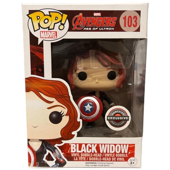 Funko Pop Marvel Avengers Black Widow w/ Captain America Shield #103 Exclusive - Picture 1 of 6